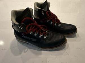 Dsquared2 Cell Block Reform School For Lost Boys Leather Hiking Boots Size 43